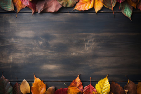 wood table surface with black area, School education, back to school concept, copy spaceの素材