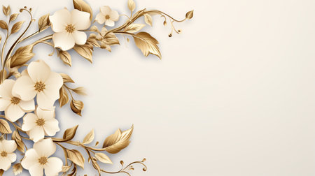 Flower frame Watercolor art style, copy space for text, wedding and greeting card.の素材