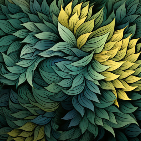 Abstract background colorful flower pattern, detailed shading, nature patternの素材