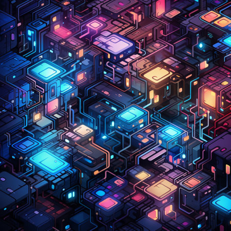 Abstract background circuit board pattern, technology digital concept, futuristic artの素材