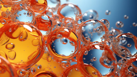 Abstract colorful soft drink bubble, splash effectの素材