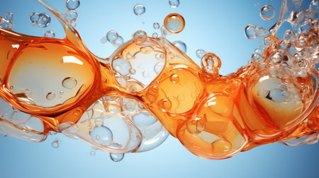 Abstract colorful soft drink bubble, splash effectの素材
