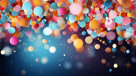 Colorful abstract background with bokeh defocused lights and starsの素材
