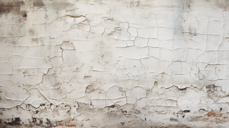 Old cracked paint on the wall. Grunge background texture.の素材