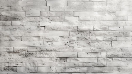 White brick wall texture background. Brickwork or stonework flooring interior rock material.の素材