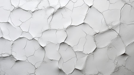 Cracked white paint on a wall. Abstract background for design.の素材