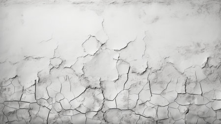 Cracks in the white wall. Abstract background and texture for design.の素材