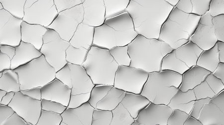 Cracked white wall. Abstract background. 3d rendering illustration.の素材
