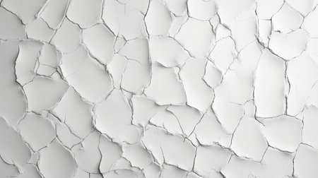 Cracked white wall texture background. 3d rendering, 3d illustration.の素材