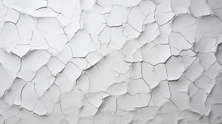 White cracked wall texture. Abstract background for design with copy space.の素材