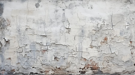 Texture of a concrete wall with cracks and scratches which can be used as a backgroundの素材