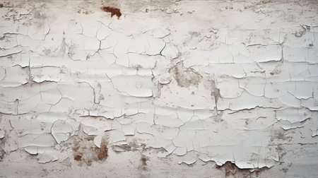 Texture of old rustic wall covered with white peeling paint. Abstract background for design.の素材