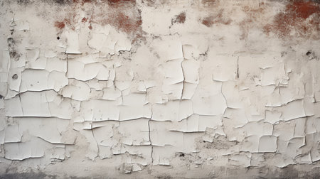 Texture of old rustic wall covered with gray stucco paintの素材