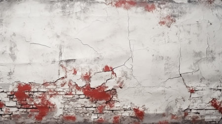 Old wall with red paint. Grunge background. Abstract texture.の素材