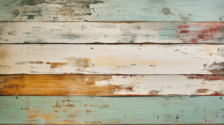 Old painted wood wall - texture or background for design with copy space.の素材