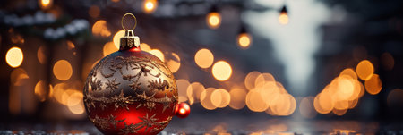 Christmas and New Year holidays background with bokeh defocused lightsの素材