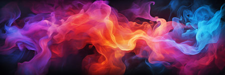 Abstract colorful Graphic motion on background, creative waves of gradient color smoke and liquid, AI Generativeの素材