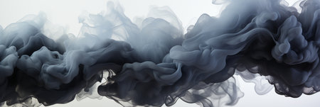 Abstract Graphic motion on background, creative waves of black smoke, AI Generativeの素材