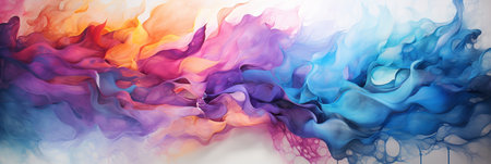 Abstract colorful Graphic motion on background, creative waves of gradient color smoke and liquid, AI Generativeの素材