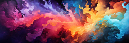 Abstract colorful Graphic motion on background, creative waves of gradient color smoke and liquid, AI Generativeの素材