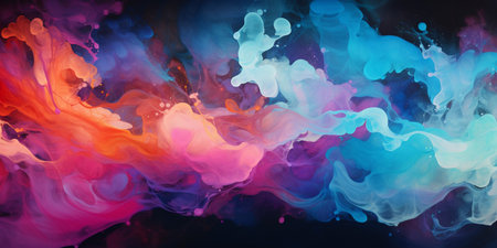 Abstract colorful Graphic motion on background, creative waves of gradient color smoke and liquid, AI Generativeの素材