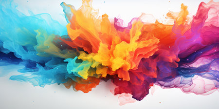 Abstract colorful Graphic motion on background, creative waves of gradient color smoke and liquid, AI Generativeの素材