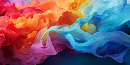 Abstract colorful Graphic motion on background, creative waves of gradient color smoke and liquid, AI Generativeの素材