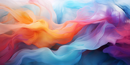 Abstract colorful Graphic motion on background, creative waves of gradient color smoke and liquid, AI Generativeの素材