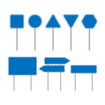 Set of empty signs. Collection information plates. Vector illustration.のイラスト素材