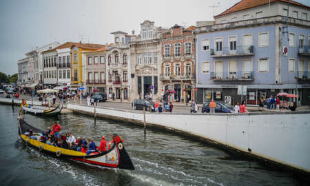 The tile city of Aveiro in Portugalの写真素材