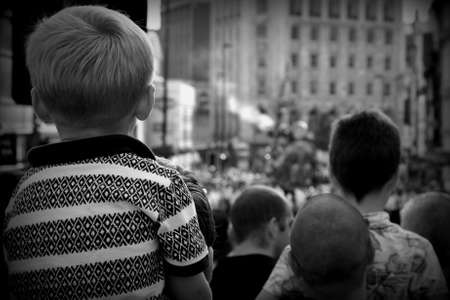 kid in Liverpool Giants puppetのeditorial素材