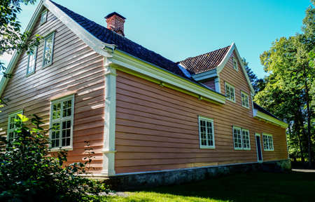 house in Norsk Folkemuseum? Norwegian Museum of Cultural Historyのeditorial素材