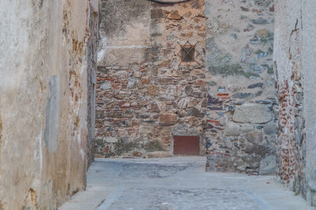 alley in medieval cityの写真素材