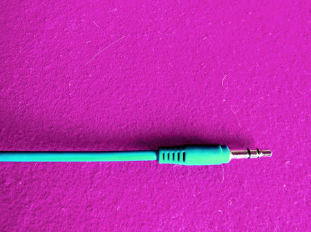 Blue headphone plug