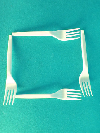 square shape knives in teal
