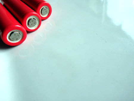 Colorful 18650 mAh Lithium Li-Ion Rechargeable Batteriesの写真素材
