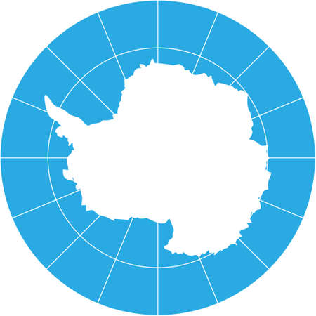Vector map of Antarctica -southern earth continentのイラスト素材
