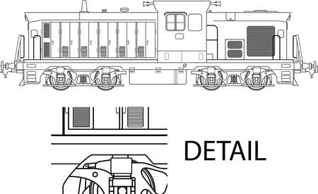 High detailed vector illustration of modern locomotive のイラスト素材