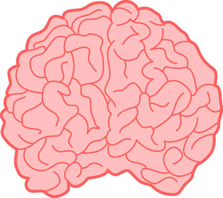Abstract illustration of a human brainのイラスト素材