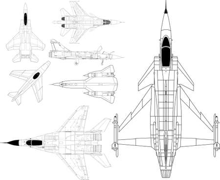 pack with high detailed modern military airplanesのイラスト素材
