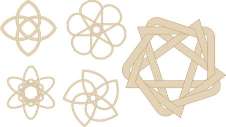 Abstract vector illustration of strange knotsのイラスト素材