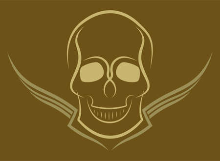 Abstract vector illustration of a skullのイラスト素材