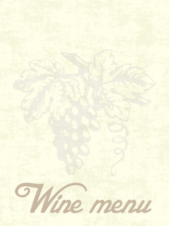 Vintage style wine menu with grapesのイラスト素材