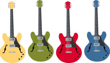 Electric guitar vector packのイラスト素材