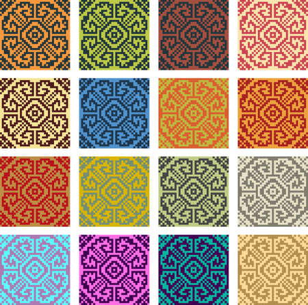 Vector illustration with abstract traditional patternのイラスト素材