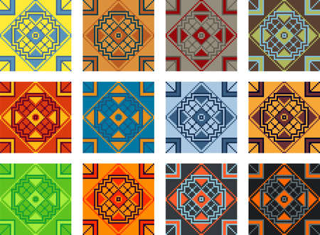 Vector illustration with abstract traditional patternのイラスト素材