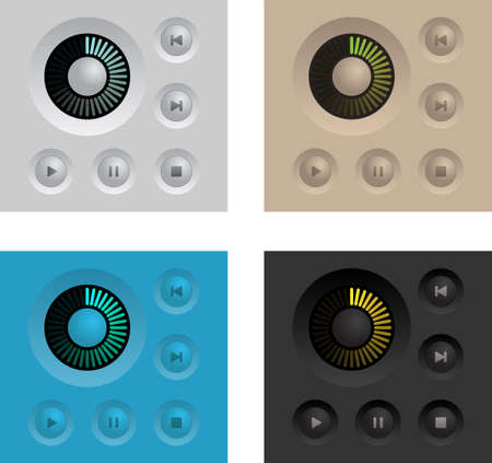 Vector pack with digital skin playerのイラスト素材