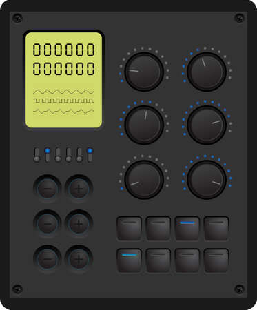 Vector illustration of a control panel for a digital deviceのイラスト素材