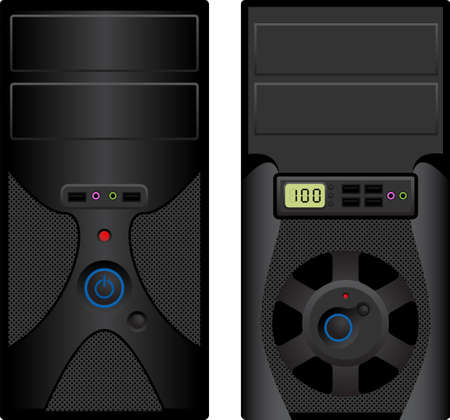 Vector pack of two computer casesのイラスト素材