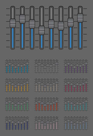 Vector pack of graphic equalizersのイラスト素材